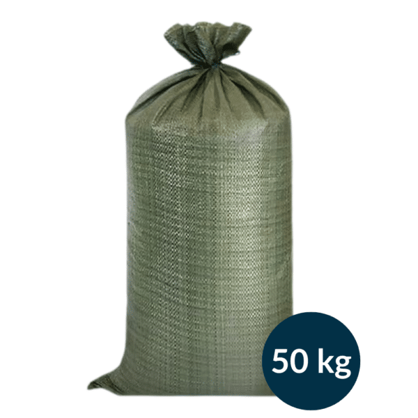 Sandsæk 50kg, Grøn 60x100cm - 10 stk